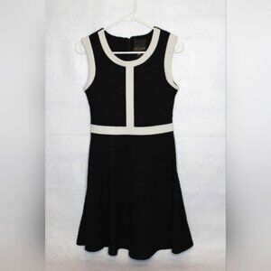 Maginn 50's Style Knee Length Black and White Sleeveless Dress Size Small Medium